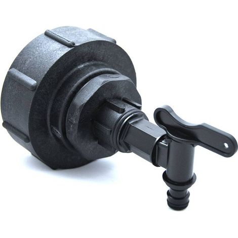 Raccord S100x8 femelle -robinet jardin 90° avec nez raccord rapide (1/2)