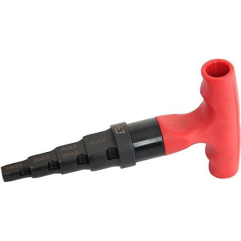 Outil d'ébavurage de tuyaux, outil de chanfreinage interne, alésoir de calibrage multicouche, outil rotatif à cliquet 4 en 1, compatible avec 0,6 à 1,25 pouces. (1/5)