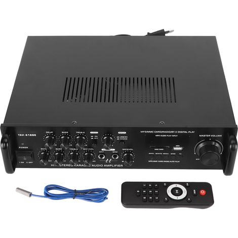 Amplificateur Bluetooth sans fil 12V 200W prises EU 220V haute puissance son HFI interface USB télécommande (1/5)
