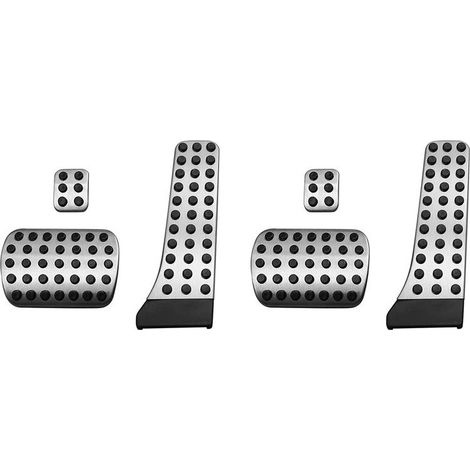 Adatto per un set da 6 pezzi comprendente copripedali per acceleratore e freno, poggiapiedi e supporti per pedali compatibile con i modelli CES, GLK, SLK, CLS, SL e W203. (1/3)
