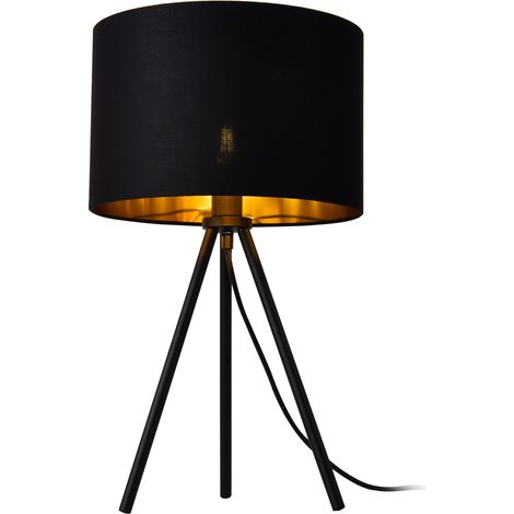 Tischleuchte Metz E14 Max. 40W mit Metallfüßen Schwarz lux.pro