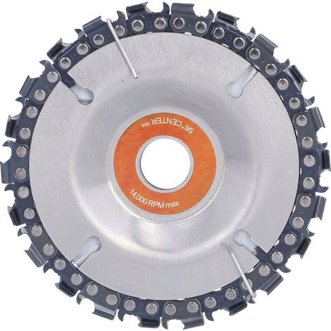 Disque à bois 4 pouces 22 dents orange pour meuleuse angulaire, durable pour le ponçage et le façonnage du bois. (1/5)