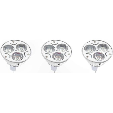 Cool White MR16 GU5.3 12V LED Bulb 3X1W Spot Light (1/5)