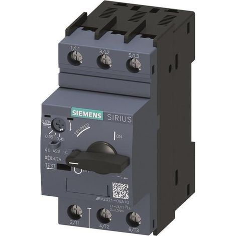 Interrupteur Siemens 3rv20210ga10 courant réglable 0.45-0.63A
