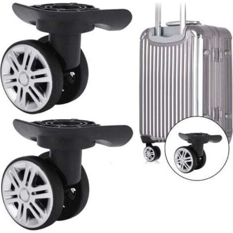 Roulettes pivotantes pour valises, paire de roulettes pivotantes pour valises, roulettes pivotantes de rechange A19, roulettes silencieuses à double rangée (1/4)