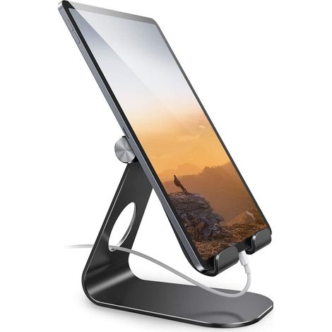 1 Support tablette, Réglable, Alliage d'aluminium, Acier inoxydable, Bureau et maison (1/5)