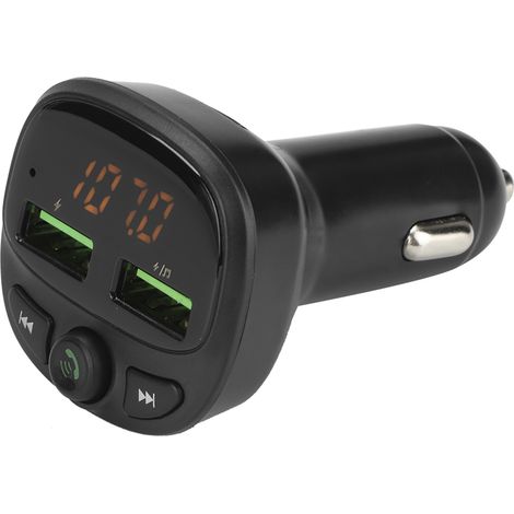 Émetteur audio Bluetooth FM double port USB pour voiture, adaptateur audio mains libres, lecteur MP3 (1/5)
