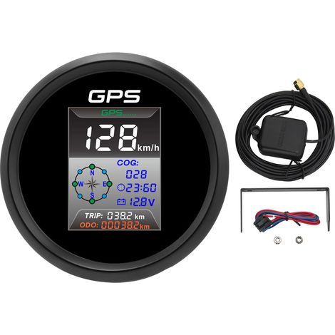 85 Mm Digital SpeedBerter Knots MPH KMH LED Backlight Antifog IP67 pour 32V Boat Yacht Car Motorcycle 910-00270 À L'ALLO CABINE AUTO (910-00270). (1/5)