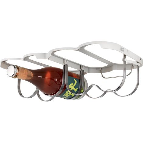 Cradle Porte-Bouteilles de Vin sous Étagère, Casier Pliable en Acier pour 4 Bouteilles, Gain de Place (1/5)