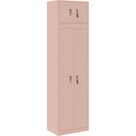 Maison Exclusive - Armadio 2 pz Rosa 60 x 40 x 220 cm Acciaio Bloccabile (1/5)
