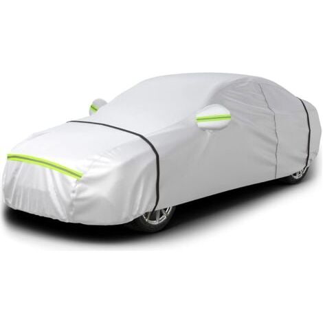 Couverture Imperméable Auto, Ouverte Latérale pour Cabine, Doublure en Coton Respirant, Anti UV Neige Poussière pour Berline 460x180x150cm (1/5)
