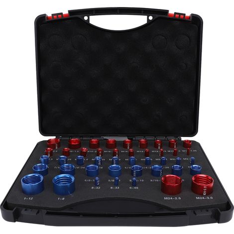 Vérificateur de filetage 23 pouces, 21 métriques, Portable, identifiant de taille d'écrou et de boulon pour les zones étroites et délicates.