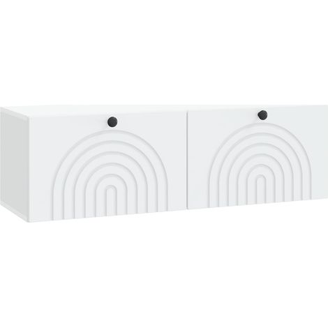 Wall-Mounted TV Cabinet White 98 x 31 x 30 cm Engineered Wood vidaXL (1/5)