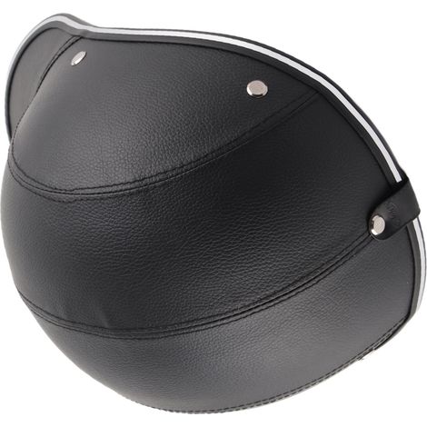 Casque de moto demi-jet noir, casquette de baseball, casque de chantier, protection de sécurité. (1/5)