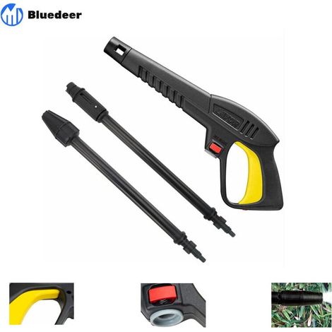 Pistolet à eau haute pression avec lance à jet variable et lance rotative, compatible avec les nettoyeurs haute pression Lavor H129 (1/5)