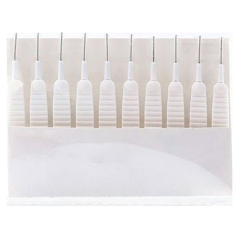 Mini brosse nylon-1,Blanc,-Spirale pour nettoyer pomme de douche et espaces étroits poignée texturée-Brosse Aucunely (1/4)