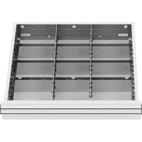 STIER Schubladeneinteilung Metalleinteilung BLH 150/175 mm Innenmaß 500x450 mm 12 Fächer 6 x TW 175 (1/4)