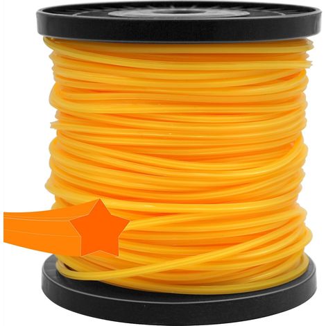 Hochleistungsfähige, sternförmige Nylon-Rasentrimmerschnur, dicke und langlebige Ersatz-Trimmerschnur, 3,0 mm – 0,12 Zoll x 67 m (220 Fuß) (1/5)