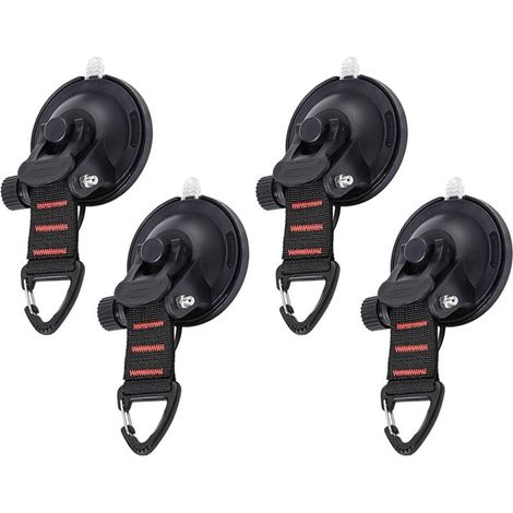 4 PCS Ancre à Ventouse Fixation du Crochet d'Arrimage Ventouses d'ancrage Lavables,Multi-usages pour Voiture Auvent Latéral Bateau Camping Bâche NPTERBL (1/5)