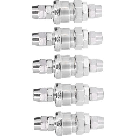 5 jeux de raccords pneumatiques rapides en acier inoxydable nickelé avec kit de bouchons (tube de verrouillage 5x8 (SP+PP-20)) (1/5)