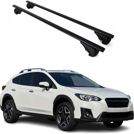 OMAC Dachträger Querträger für Subaru XV II 2017-2023 – Abschließbar – Max. 75 kg – 2 Stangen Stahl Schwarz (1/5)