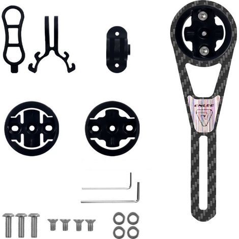 Leichte, robuste Carbonhalterung für Fahrradcomputer, Kamera und Lampe (1/4)