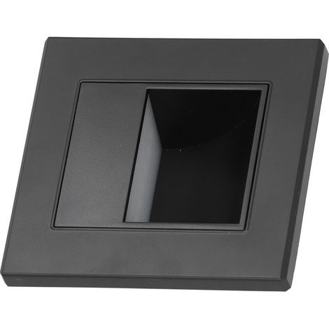 LED-Stufenleuchte, Einbauleuchte für Treppenhäuser und Flure, warmweißes Licht, 85–220 V, Schwarz (1/5)