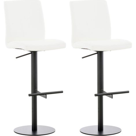 2er Set Barhocker Cadiz Kunstlederbezug schwarz weiß
