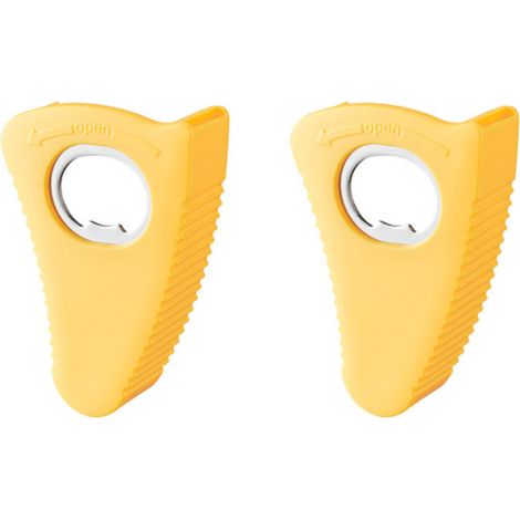 Ouvre-bouteilles - Design En V Pour Bouchons Plastiques Et Métalliques - Aimanté - Pour Personnes Âgées Ou Faible Préhension - Lot De 2 (1/5)