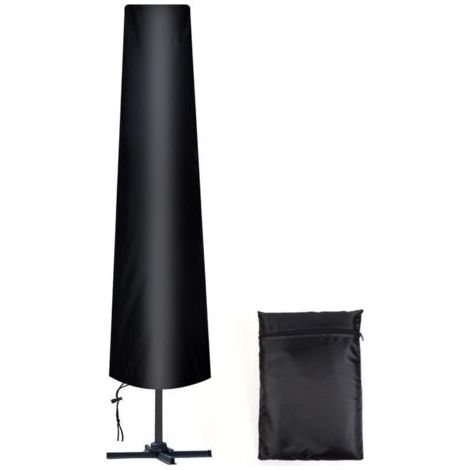 Housse Parasol Droit Ø 300 cm. 210D Oxford Housse de Protection pour Parasol avec Sac de Rangement. Résistant aux Intempéries. aux UV. à la Neige (1/3)