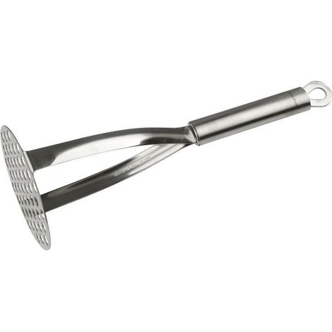 Presse purée professionnel inox Fackelmann ovale 25 cm, pour pommes de terre et légumes, robuste et efficace (1/2)