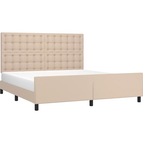 Giroletto con Testiera Cappuccino 160x200 cm in Similpelle vidaXL (1/4)