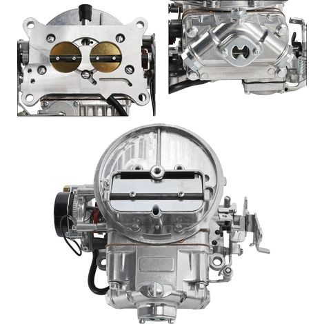 Carburatore in alluminio, 350 CFM, a 2 corpi, con starter elettrico, ricambio diretto. (1/5)