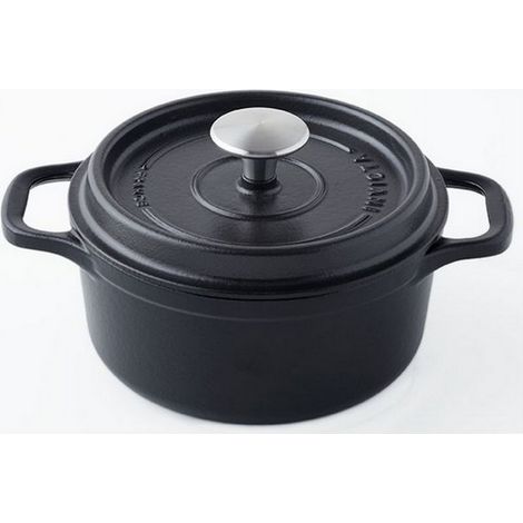 casseruola tonda in ghisa smaltata nera 20cm - 402201 - Invicta