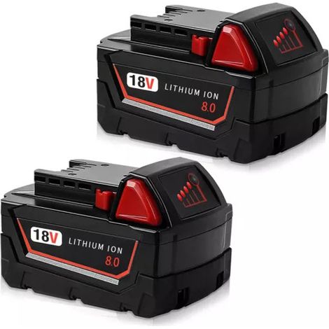 18V for Milwaukee M18 batteries M18B6 XC 8.0 Ah lithium-ion 48-11-1860 4 (one) (1/2)