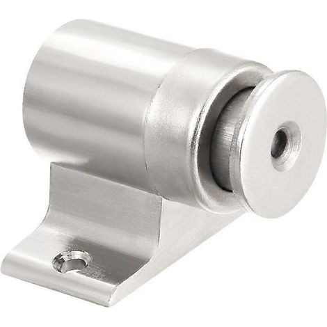 Magnetischer Türstopper zur Befestigung am Boden, Türstütze aus Zinklegierung, polierte silberne Oberfläche, einfache Montage mit Schrauben. (1/3)