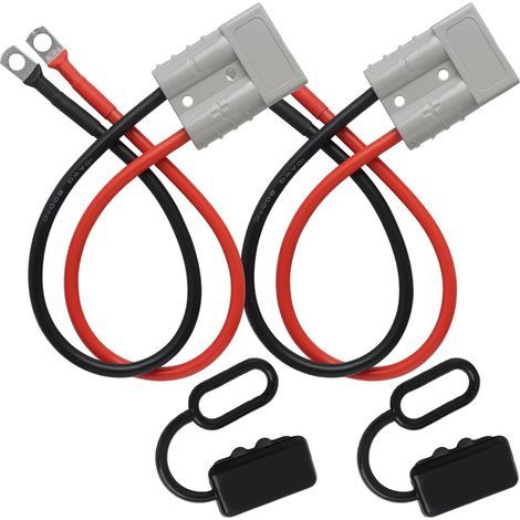 2Pcs Connecteur de Batterie 50 A 600 V 10 AWG avec Joint torique, Batterie Connexion Rapide Prise de Connecteur 2 Broches, Prise de Charge pour Chariot élévateur, pour Climatiseur, Camping-car (1/5)
