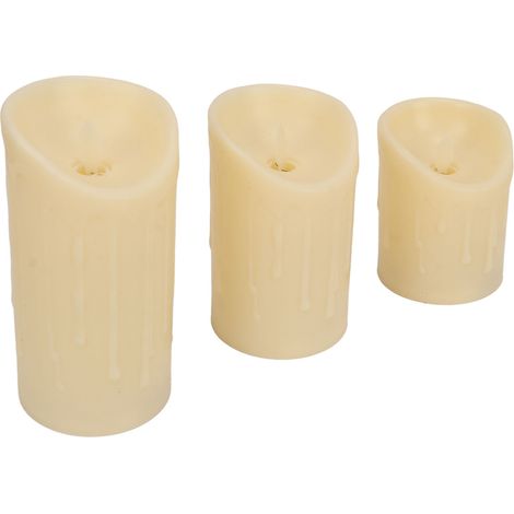Flackernde, flammenlose LED-Kerzen mit Fernbedienung, elektronisch, batteriebetrieben, realistische LED-Spitzkerzen mit Flackereffekt für die Heimdekoration, 7,5 cm, Tropfenform (1/5)