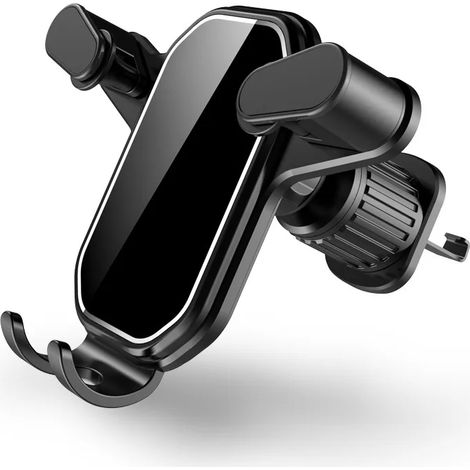 Support universel pour téléphone de voiture, compatible avec les grilles d'aération du tableau de bord, support de navigation pour téléphone portable, base à crochet, support anti-effraction. (1/5)