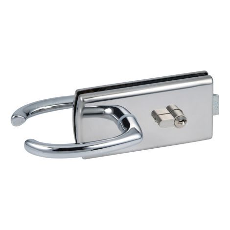 Assa Abloy – Serrure électrique pour porte en verre – Cylindre inox B – Entraxe 70mm – Sens de pose réversible – Protection anti-corrosion (1/10)