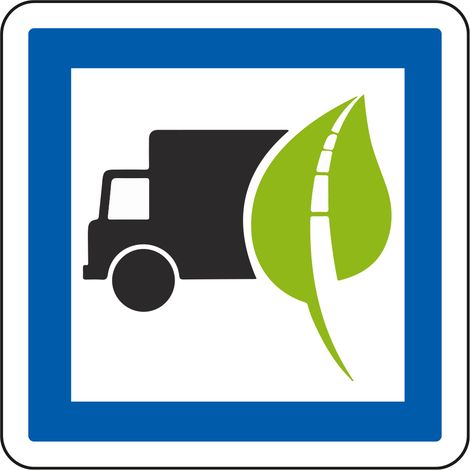 Panneau Indication CE51 – Point de distribution Écotaxe – Gamme ECOLIGN – Classe 1 – 350 mm (1/5)