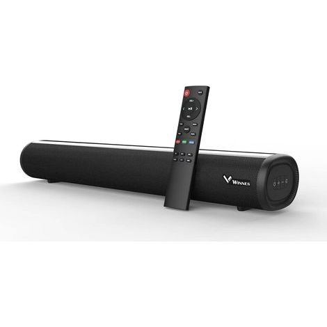 Barre de son Zeerkeer Mini Sound TV 2.0, haut-parleur PC Bluetooth 5.0, son surround 3D, télécommande, entrées optique, RCA, AUX et USB, compatible 4K Home Cinéma, PC, vidéoprojecteur et téléphones po (1/5)