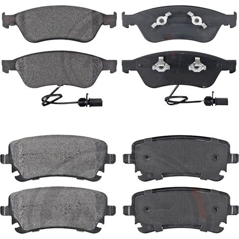 KIT PASTIGLIE FRENO ANTERIORI E POSTERIORI compatibile con VW T-CROSS (C11) / PASTIGLIE FRENANTI AUTO OEM P 85 167,P 85 020 / SOSTITUZIONE DIRETTA / BASSA POLVERE / SILENZIOSO