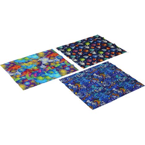 Tissu patchwork à faire soi-même, chutes de tissu en coton à motifs floraux, tissu pour masques et sacs à faire soi-même, n° 3 35 x 30 cm (1/5)