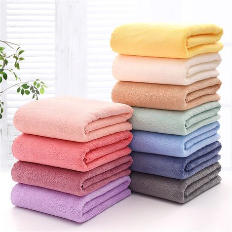Serviette De Bain - 70 X 140 Cm - 100 % Coton - Haute Absorption - Pour Salle De Bain Gym Plage Piscine Spa - 1 Piece (1/5)