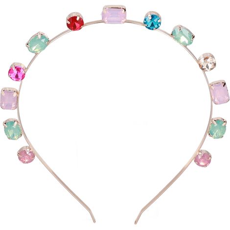 Serre-tête strassé souple, brillant et pratique, bandeau élégant aux couleurs claires pour accessoires cheveux (1/5)