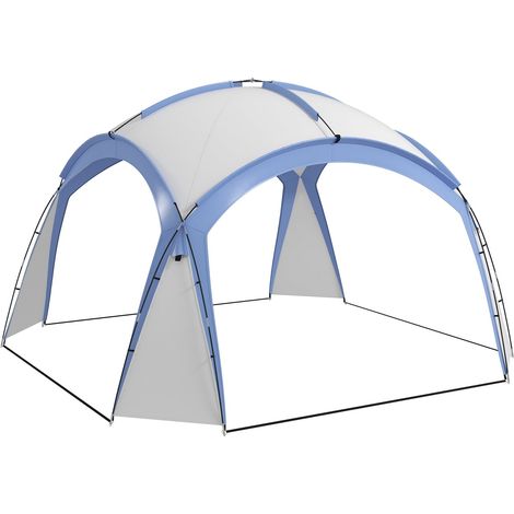 Event Shelter 3,5 x 3,5m Pavillon mit Haken Tür Wasserabweisend winterfest Gartenpavillon Partyzelt Sonnenschutz für Camping, Garten Festivals Blau Aosom (1/5)