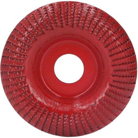 Mola per sagomatura del legno, mola per intaglio del legno, lucidatura, rimozione rapida e solida del materiale, resistente all'usura per smerigliatrice angolare. Vino rosso A (1/4)