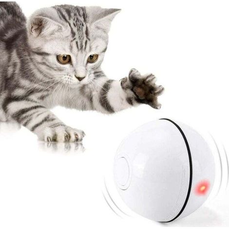 Giocattolo per gatti, palla luminosa a LED, rotazione automatica a 360 gradi e ricarica USB, giocattolo interattivo per gatti, animali domestici, cani, gattini (1/4)