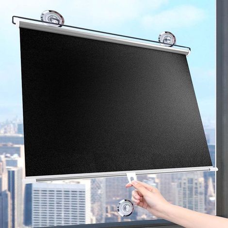 Lot de 1 - Store enrouleur occultant - Store enrouleur sans fil pour bureau - Store enrouleur isolant - Noir - 50 x 125 cm - 1 pièce (1/5)